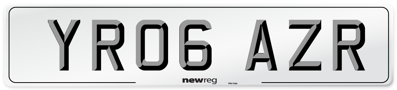 YR06 AZR Number Plate from New Reg